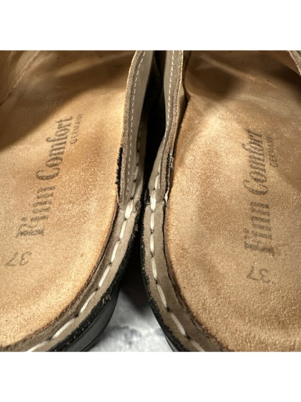 Finn Comfort Jamaika Jamaica Tan Double Strap Slip On Wedge Sandals Womens 37 /7 - Picture 4 of 16